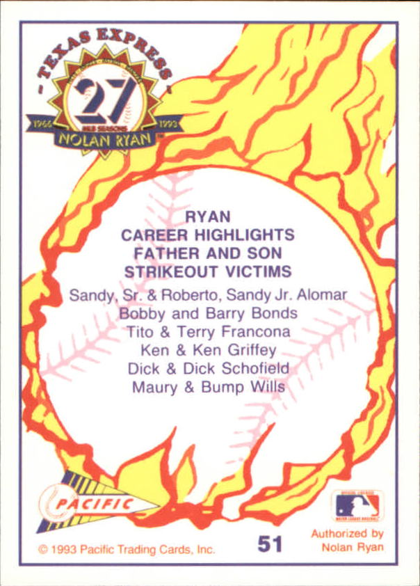 B0694- 1993 Pacific Ryan Nolan 27th Season BB 1-250 -You Pick- 15+ FREE US SHIP - Picture 101 of 488