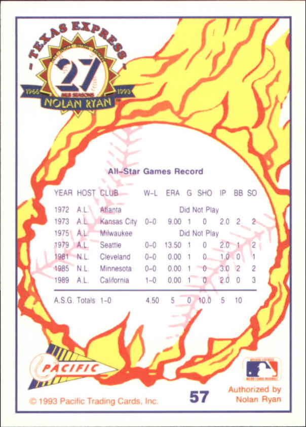 B0694- 1993 Pacific Ryan Nolan 27th Season BB 1-250 -You Pick- 15+ FREE US SHIP - Picture 113 of 488