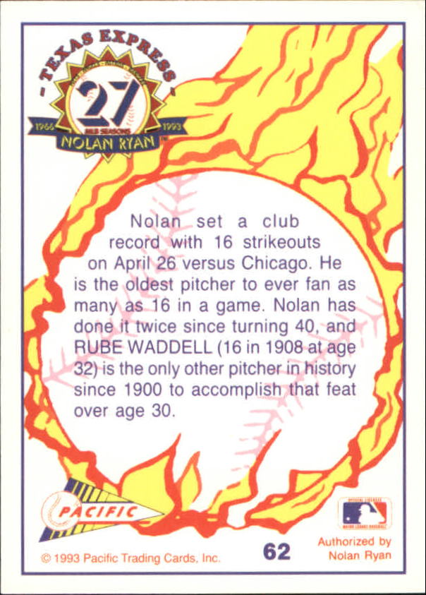 B0694- 1993 Pacific Ryan Nolan 27th Season BB 1-250 -You Pick- 15+ FREE US SHIP - Picture 123 of 488