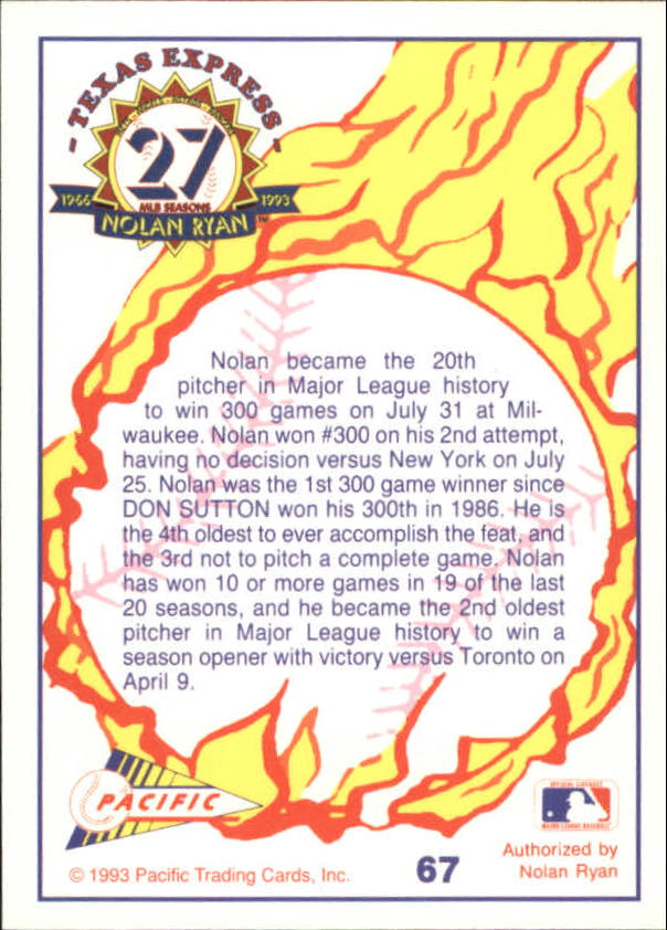 B0694- 1993 Pacific Ryan Nolan 27th Season BB 1-250 -You Pick- 15+ FREE US SHIP - Picture 133 of 488