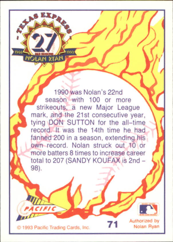 B0694- 1993 Pacific Ryan Nolan 27th Season BB 1-250 -You Pick- 15+ FREE US SHIP - Picture 141 of 488