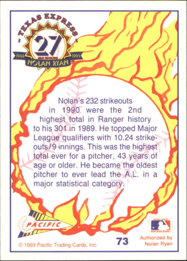 B0694- 1993 Pacific Ryan Nolan 27th Season BB 1-250 -You Pick- 15+ FREE US SHIP - Picture 145 of 488