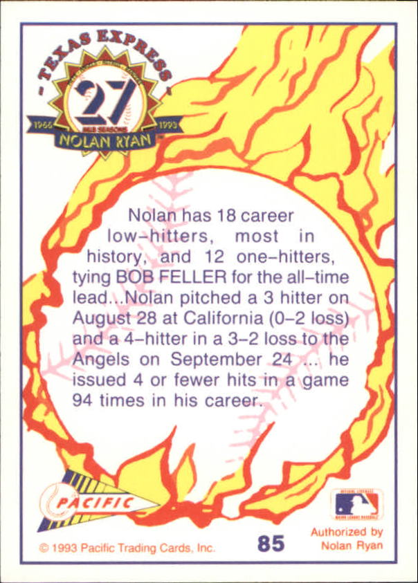 B0694- 1993 Pacific Ryan Nolan 27th Season BB 1-250 -You Pick- 15+ FREE US SHIP - Picture 169 of 488