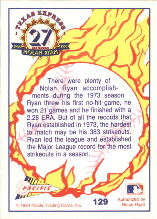 B0694- 1993 Pacific Ryan Nolan 27th Season BB 1-250 -You Pick- 15+ FREE US SHIP - Picture 252 of 488