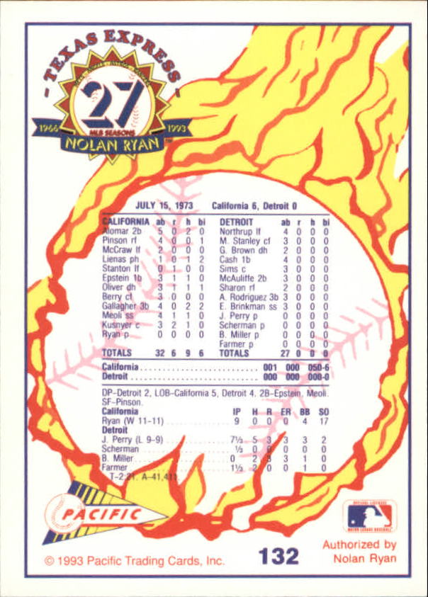 B0694- 1993 Pacific Ryan Nolan 27th Season BB 1-250 -You Pick- 15+ FREE US SHIP - Picture 258 of 488