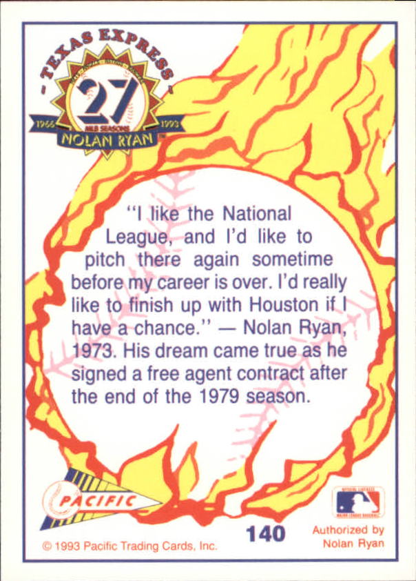 B0694- 1993 Pacific Ryan Nolan 27th Season BB 1-250 -You Pick- 15+ FREE US SHIP - Picture 274 of 488