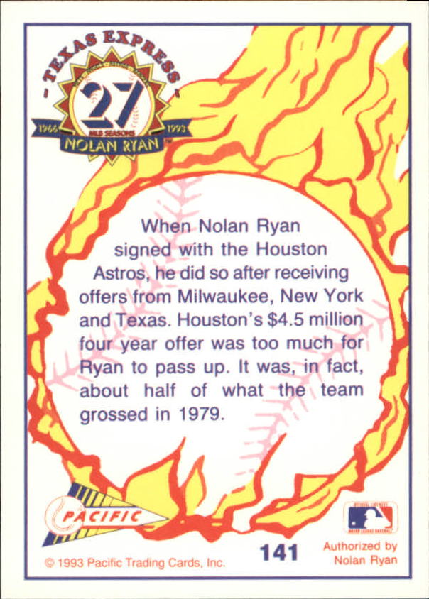 B0694- 1993 Pacific Ryan Nolan 27th Season BB 1-250 -You Pick- 15+ FREE US SHIP - Picture 276 of 488