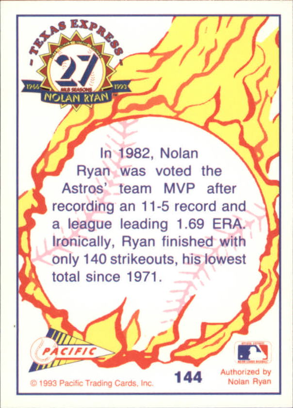 B0694- 1993 Pacific Ryan Nolan 27th Season BB 1-250 -You Pick- 15+ FREE US SHIP - Picture 282 of 488