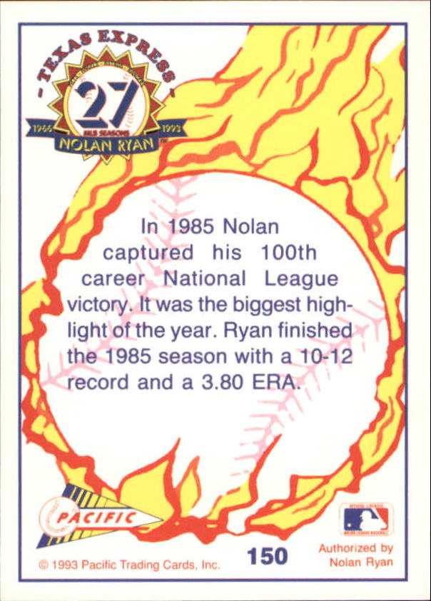 B0694- 1993 Pacific Ryan Nolan 27th Season BB 1-250 -You Pick- 15+ FREE US SHIP - Picture 294 of 488