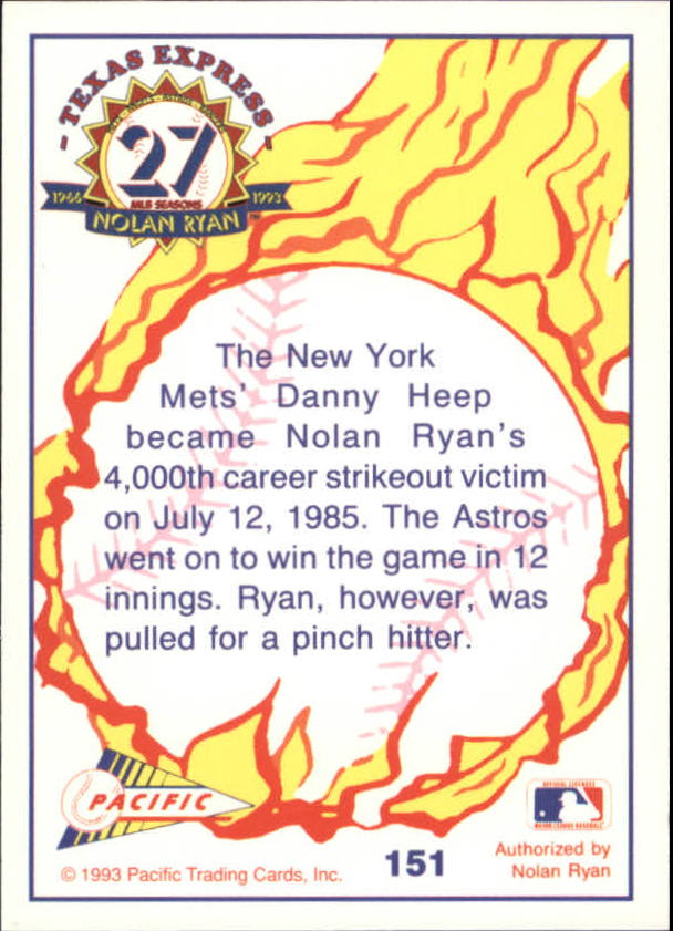 B0694- 1993 Pacific Ryan Nolan 27th Season BB 1-250 -You Pick- 15+ FREE US SHIP - Picture 296 of 488