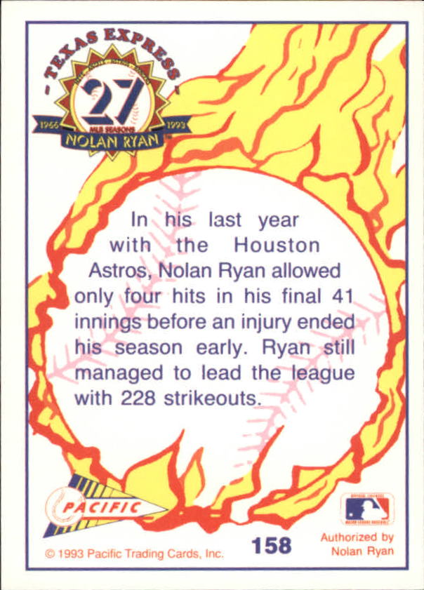 B0694- 1993 Pacific Ryan Nolan 27th Season BB 1-250 -You Pick- 15+ FREE US SHIP - Picture 310 of 488