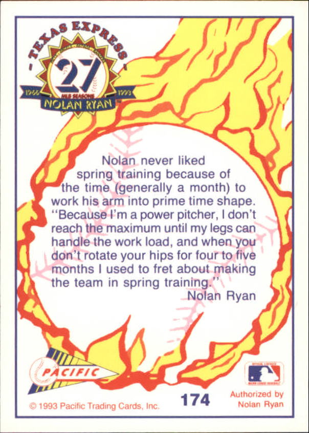 B0694- 1993 Pacific Ryan Nolan 27th Season BB 1-250 -You Pick- 15+ FREE US SHIP - Picture 342 of 488