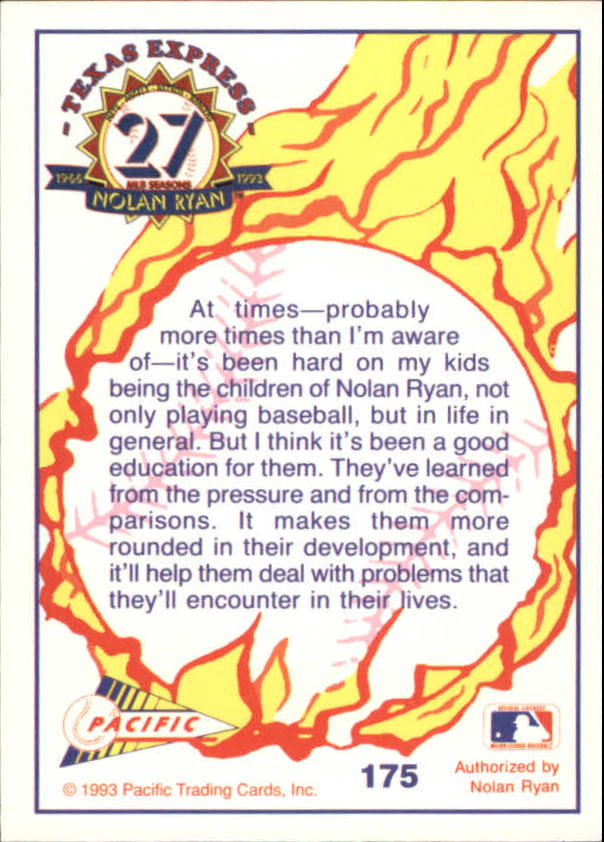 B0694- 1993 Pacific Ryan Nolan 27th Season BB 1-250 -You Pick- 15+ FREE US SHIP - Picture 344 of 488