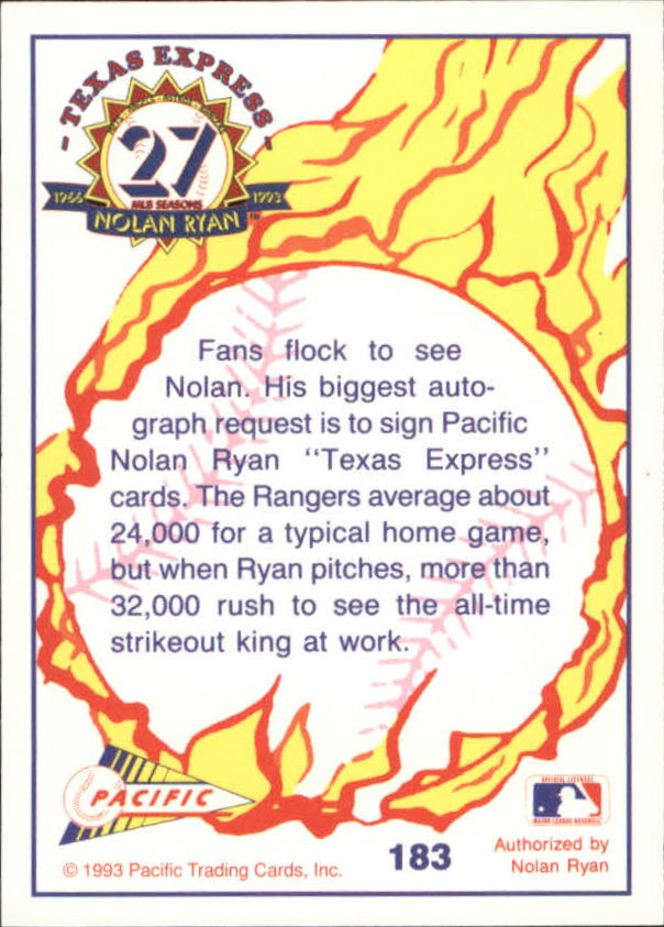 B0694- 1993 Pacific Ryan Nolan 27th Season BB 1-250 -You Pick- 15+ FREE US SHIP - Picture 358 of 488