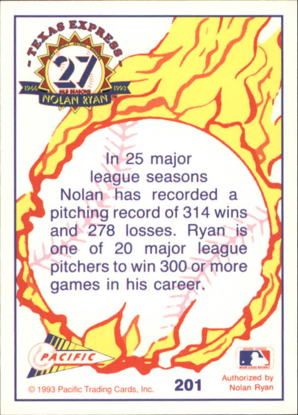 B0694- 1993 Pacific Ryan Nolan 27th Season BB 1-250 -You Pick- 15+ FREE US SHIP - Picture 394 of 488