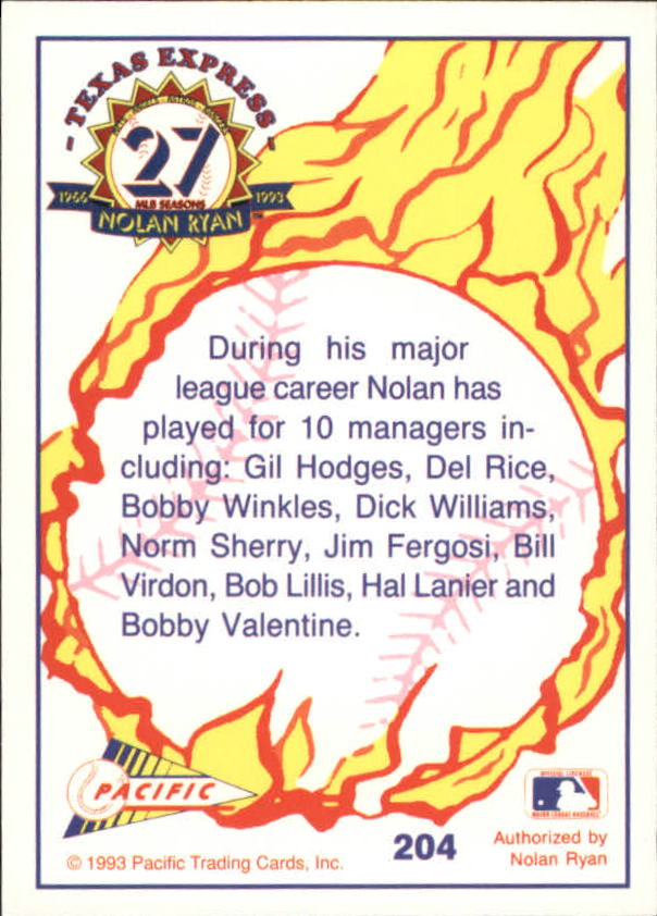B0694- 1993 Pacific Ryan Nolan 27th Season BB 1-250 -You Pick- 15+ FREE US SHIP - Picture 400 of 488