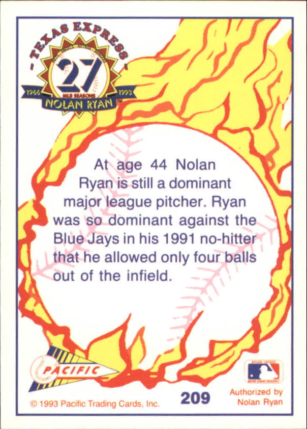 B0694- 1993 Pacific Ryan Nolan 27th Season BB 1-250 -You Pick- 15+ FREE US SHIP - Picture 410 of 488