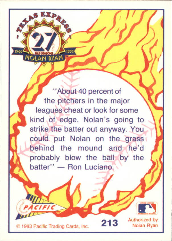 B0694- 1993 Pacific Ryan Nolan 27th Season BB 1-250 -You Pick- 15+ FREE US SHIP - Picture 416 of 488