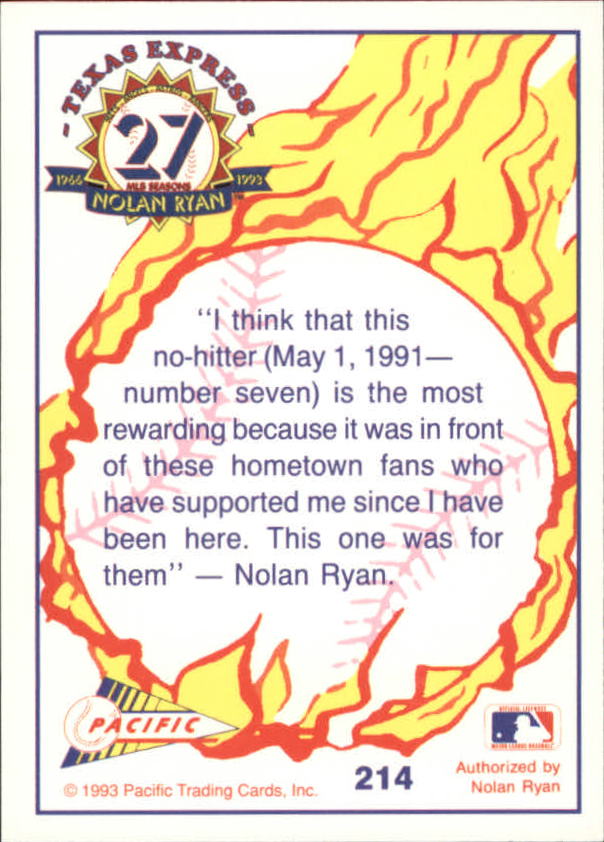 B0694- 1993 Pacific Ryan Nolan 27th Season BB 1-250 -You Pick- 15+ FREE US SHIP - Picture 418 of 488