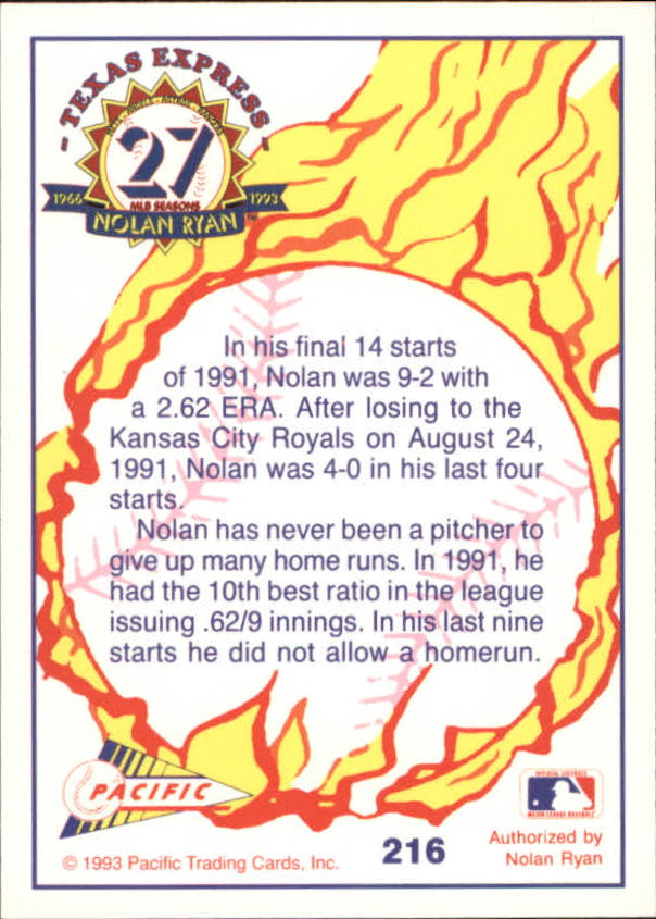 B0694- 1993 Pacific Ryan Nolan 27th Season BB 1-250 -You Pick- 15+ FREE US SHIP - Picture 422 of 488