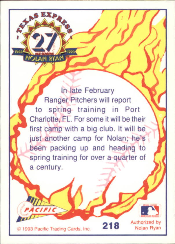 B0694- 1993 Pacific Ryan Nolan 27th Season BB 1-250 -You Pick- 15+ FREE US SHIP - Picture 426 of 488