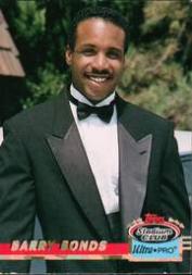 1993 Stadium Club Ultra-Pro #10 Barry Bonds/Dressed in tuxedo