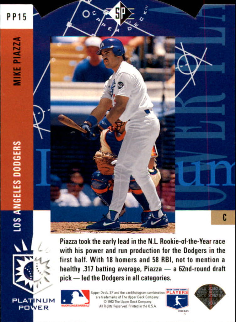 1993 SP Platinum Power #PP15 Mike Piazza back image