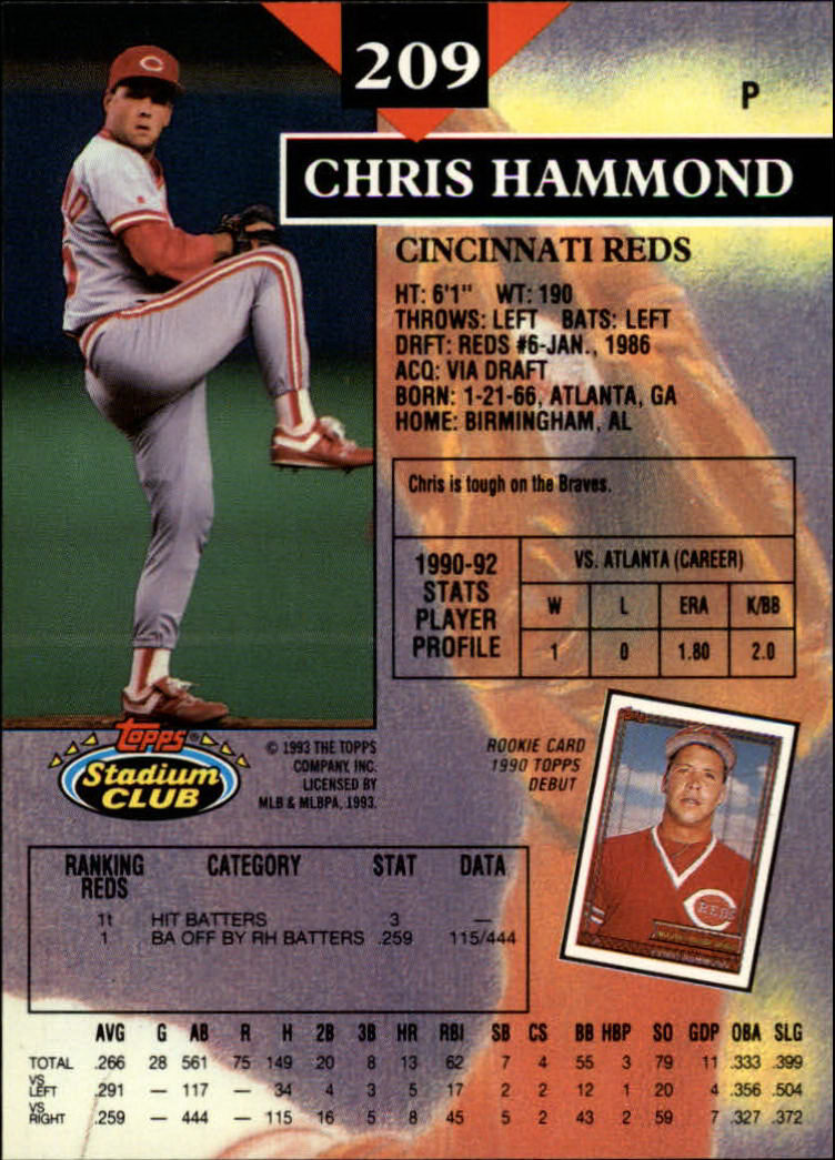 1993 Stadium Club Baseball Part 1 Main Set Card #1-249 - Picture 415 of 493