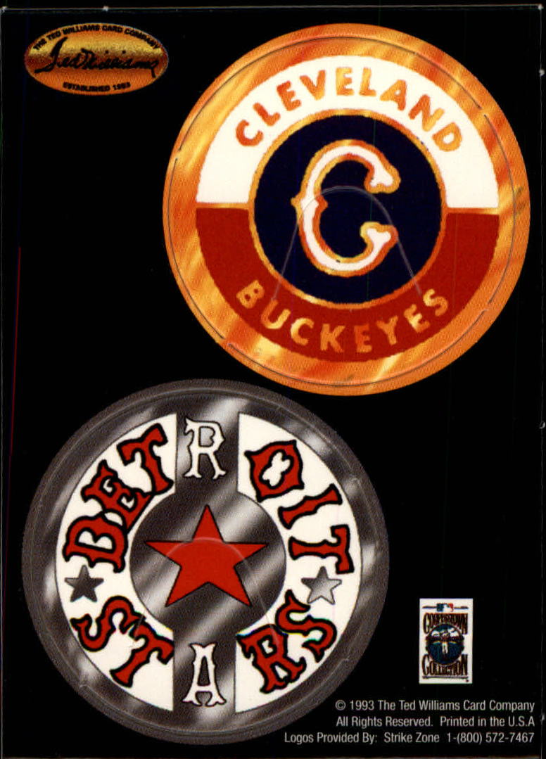 1993 Ted Williams POG Cards #8 Cleveland Buckeyes/Detroit Stars