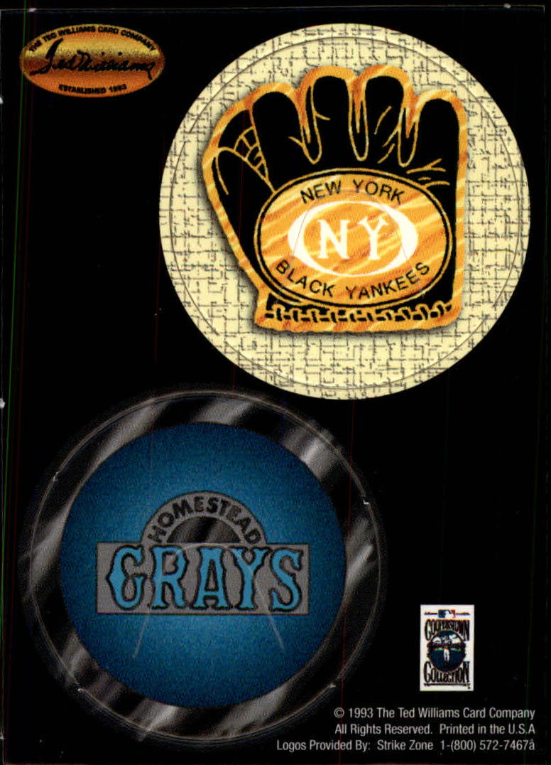 1993 Ted Williams POG Cards #16 New York Black Yankees/Homestead Grays
