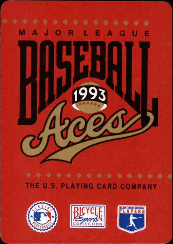 1993 U.S. Playing Cards Aces #10C Barry Bonds back image