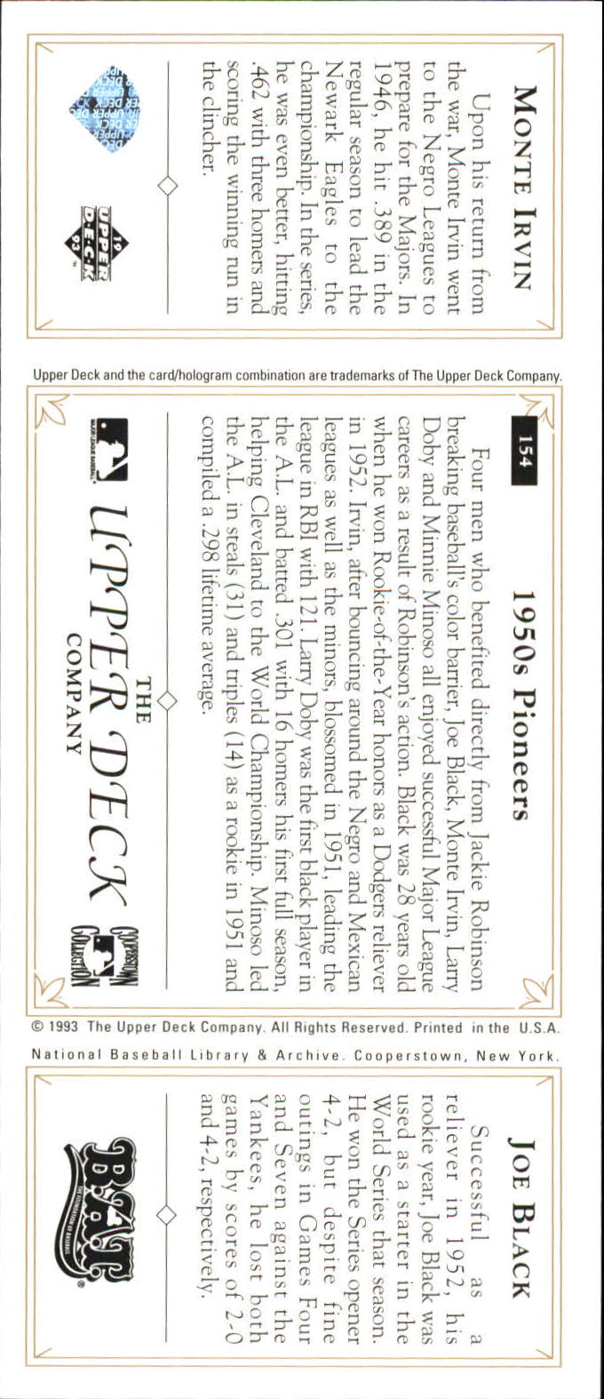 A8493- 1993 Upper Deck All-Time Heroes BB #s 1-165 -You Pick- 15+ FREE US SHIP - Picture 202 of 220