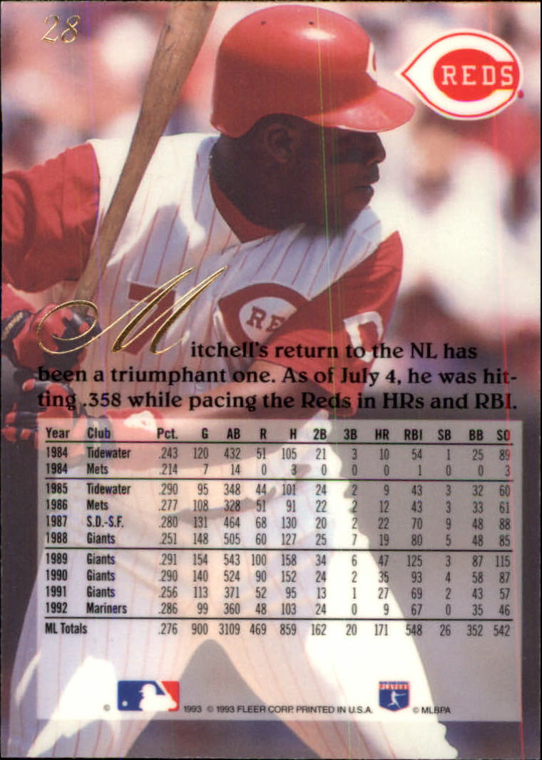 1993 Flair (Fleer) Baseball "Main Set" Cards #1 to #150 Rookies and Veterans - Picture 57 of 299