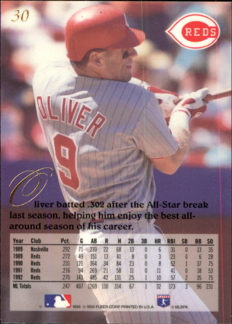 1993 Flair (Fleer) Baseball "Main Set" Cards #1 to #150 Rookies and Veterans - Picture 61 of 299