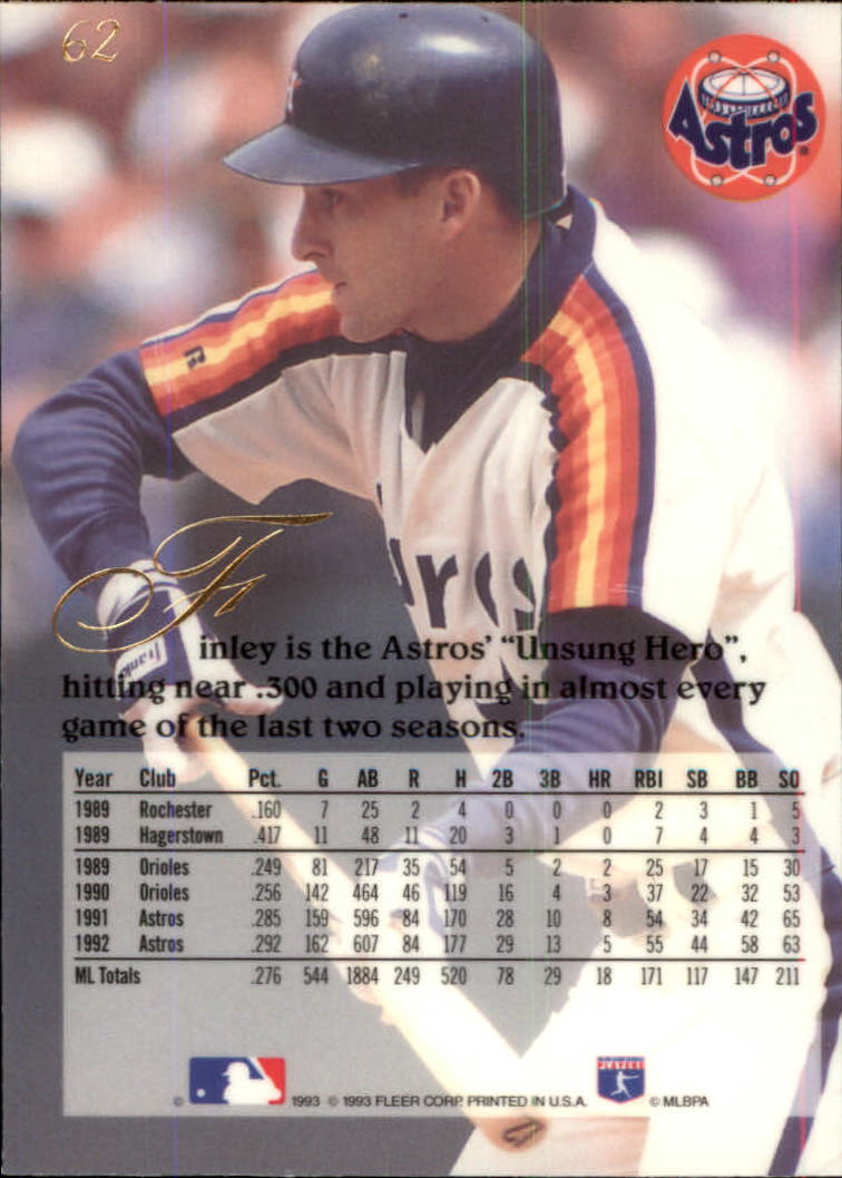 1993 Flair (Fleer) Baseball "Main Set" Cards #1 to #150 Rookies and Veterans - Picture 125 of 299