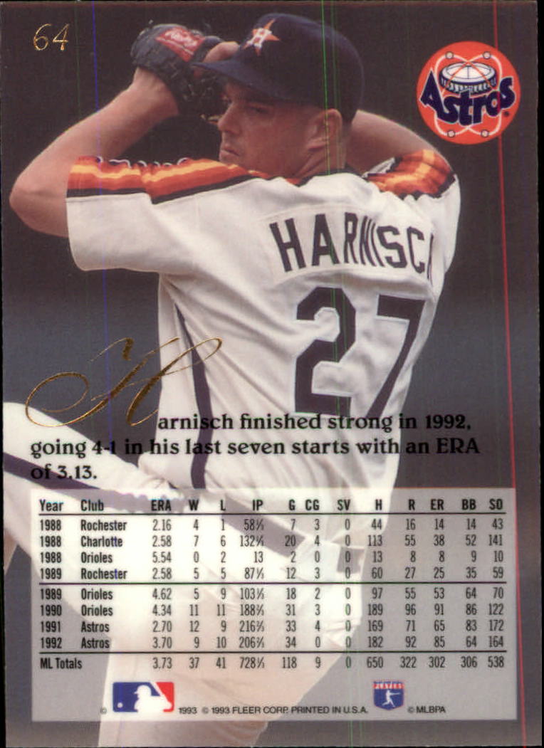 1993 Flair #64 Pete Harnisch back image
