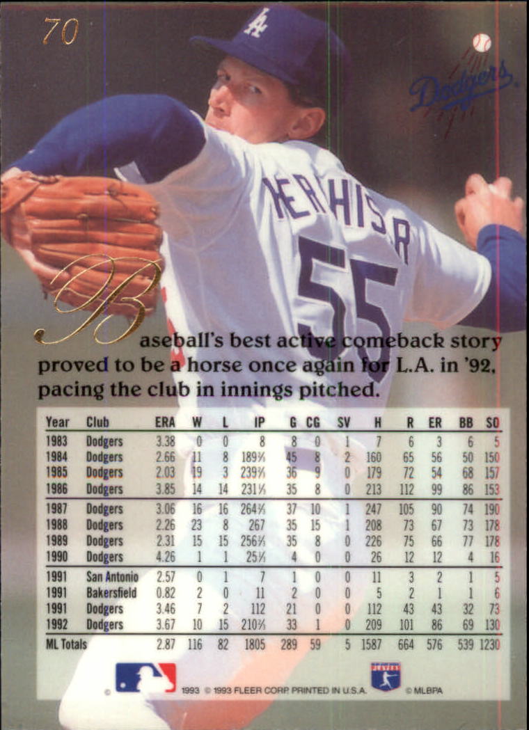 1993 Flair (Fleer) Baseball "Main Set" Cards #1 to #150 Rookies and Veterans - Picture 141 of 299