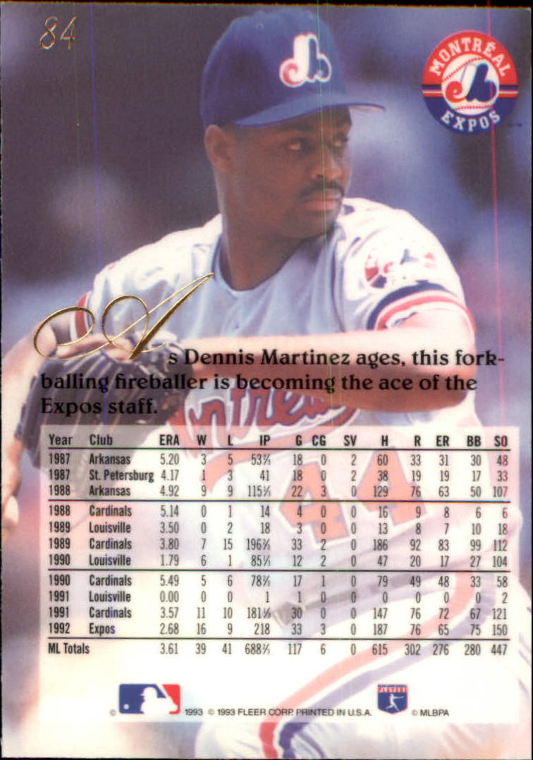 1993 Flair (Fleer) Baseball "Main Set" Cards #1 to #150 Rookies and Veterans - Picture 169 of 299