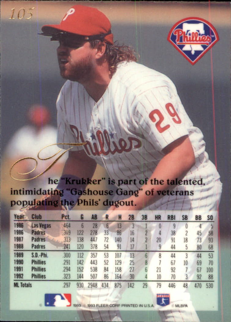 1993 Flair (Fleer) Baseball "Main Set" Cards #1 to #150 Rookies and Veterans - Picture 211 of 299