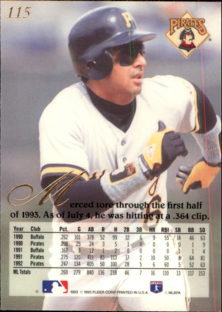 1993 Flair (Fleer) Baseball "Main Set" Cards #1 to #150 Rookies and Veterans - Picture 231 of 299