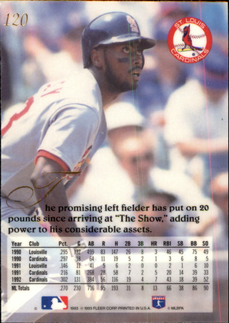 1993 Flair (Fleer) Baseball "Main Set" Cards #1 to #150 Rookies and Veterans - Picture 241 of 299