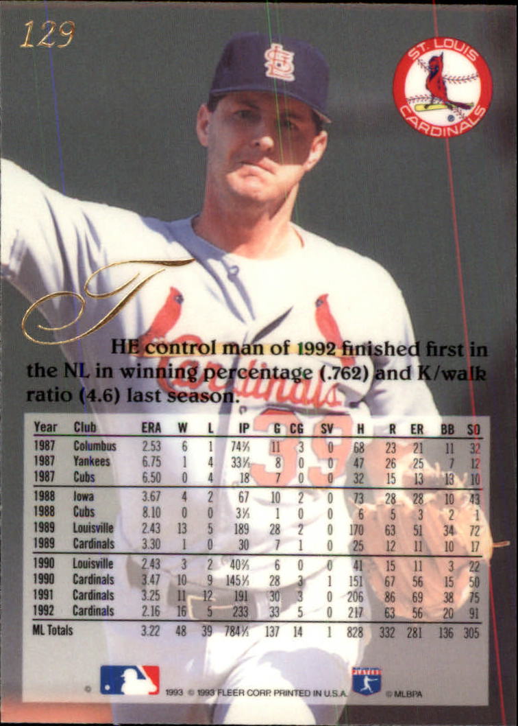1993 Flair (Fleer) Baseball "Main Set" Cards #1 to #150 Rookies and Veterans - Picture 259 of 299