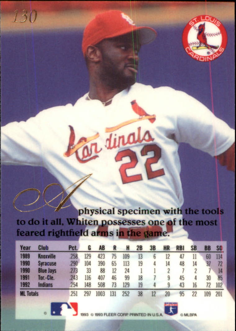 1993 Flair (Fleer) Baseball "Main Set" Cards #1 to #150 Rookies and Veterans - Picture 261 of 299