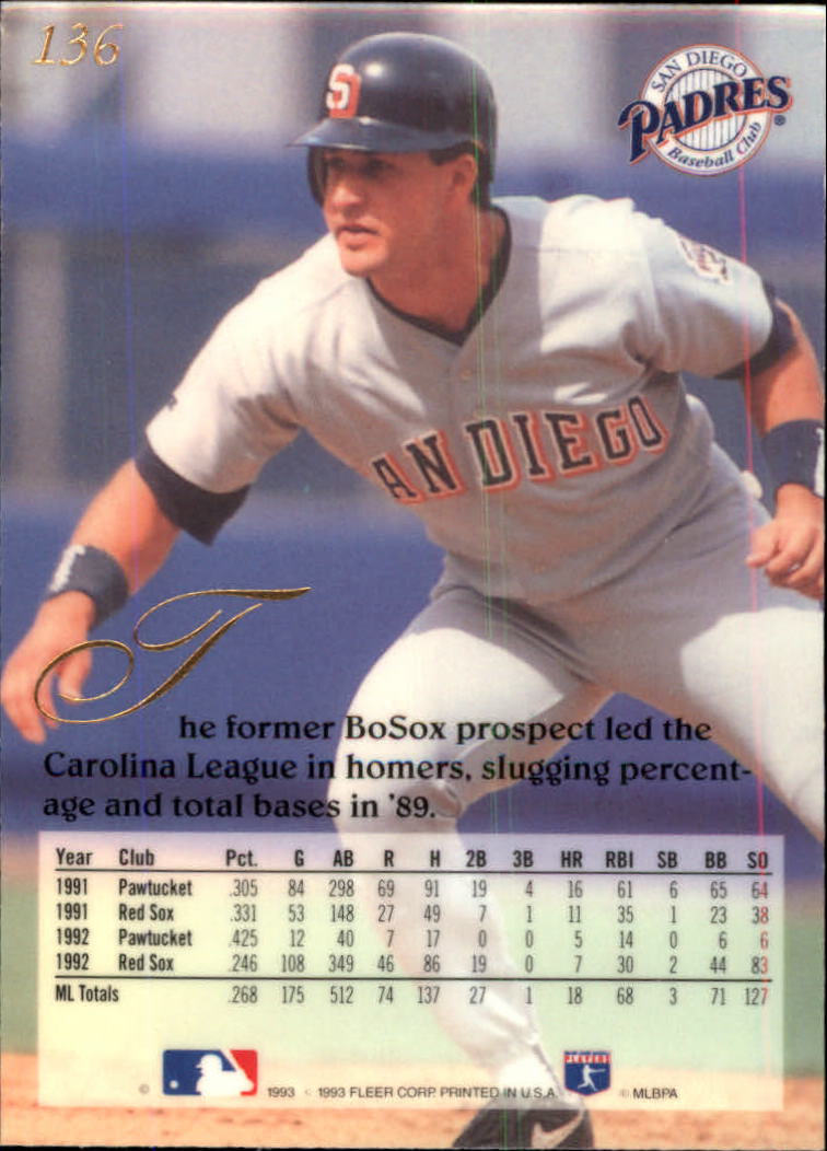 1993 Flair (Fleer) Baseball "Main Set" Cards #1 to #150 Rookies and Veterans - Picture 273 of 299