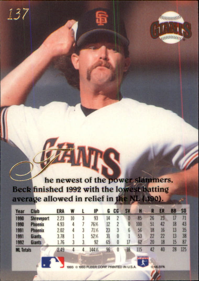 1993 Flair (Fleer) Baseball "Main Set" Cards #1 to #150 Rookies and Veterans - Picture 275 of 299