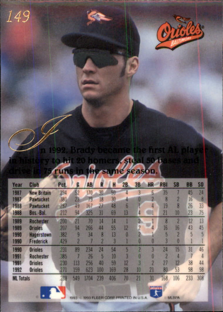 1993 Flair (Fleer) Baseball "Main Set" Cards #1 to #150 Rookies and Veterans - Picture 297 of 299