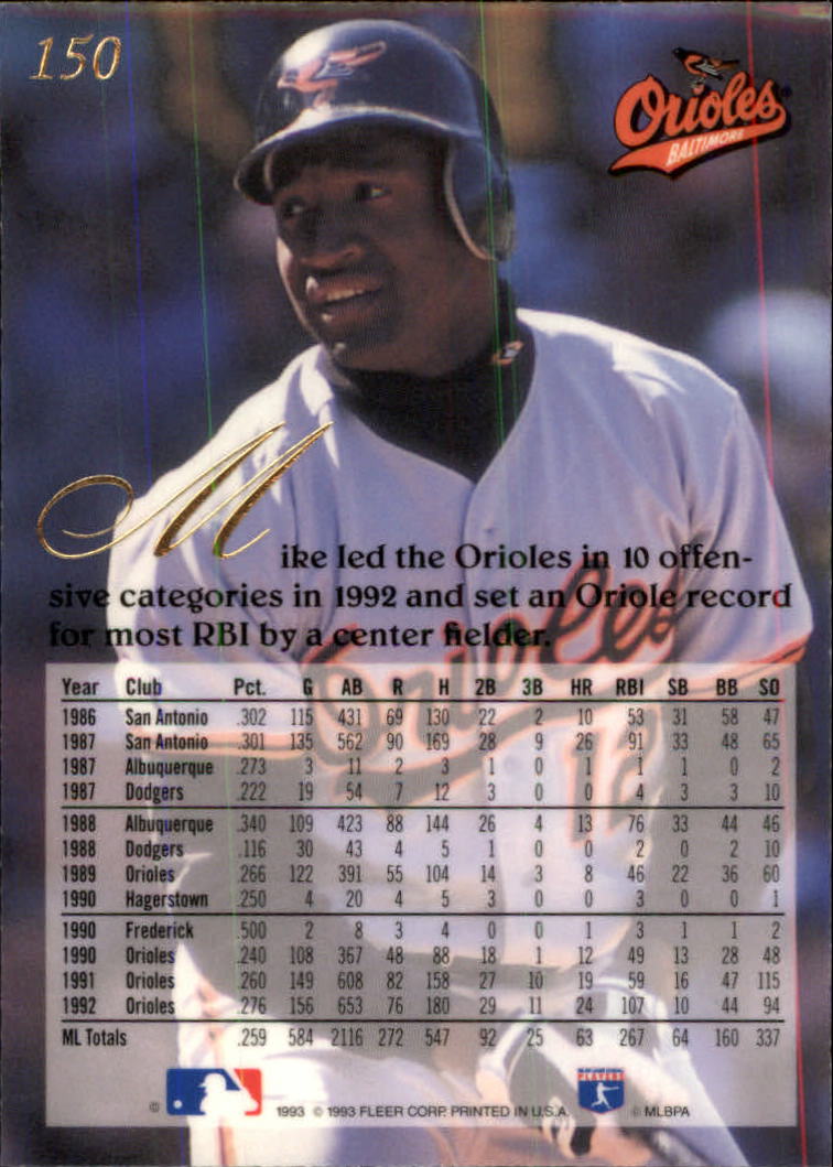 1993 Flair (Fleer) Baseball "Main Set" Cards #1 to #150 Rookies and Veterans - Picture 299 of 299