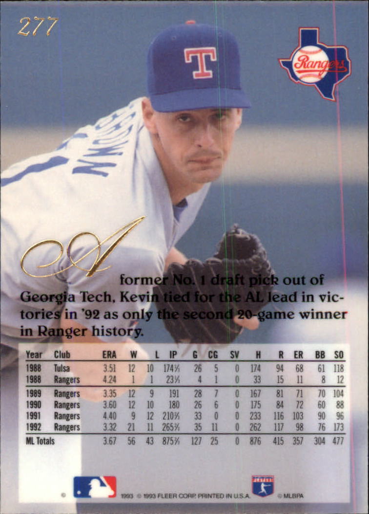 1993 Flair #277 Kevin Brown back image
