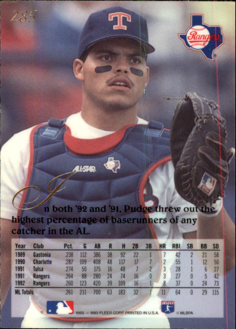 1993 Flair #285 Ivan Rodriguez back image