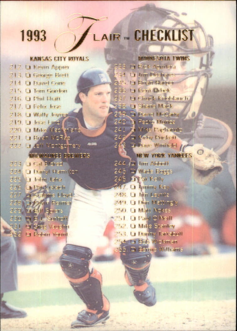 A1340- 1993 Flair Baseball Karten 201-300 + Einsätze -du Pick- 15 + Gratis US - Bild 186 von 223